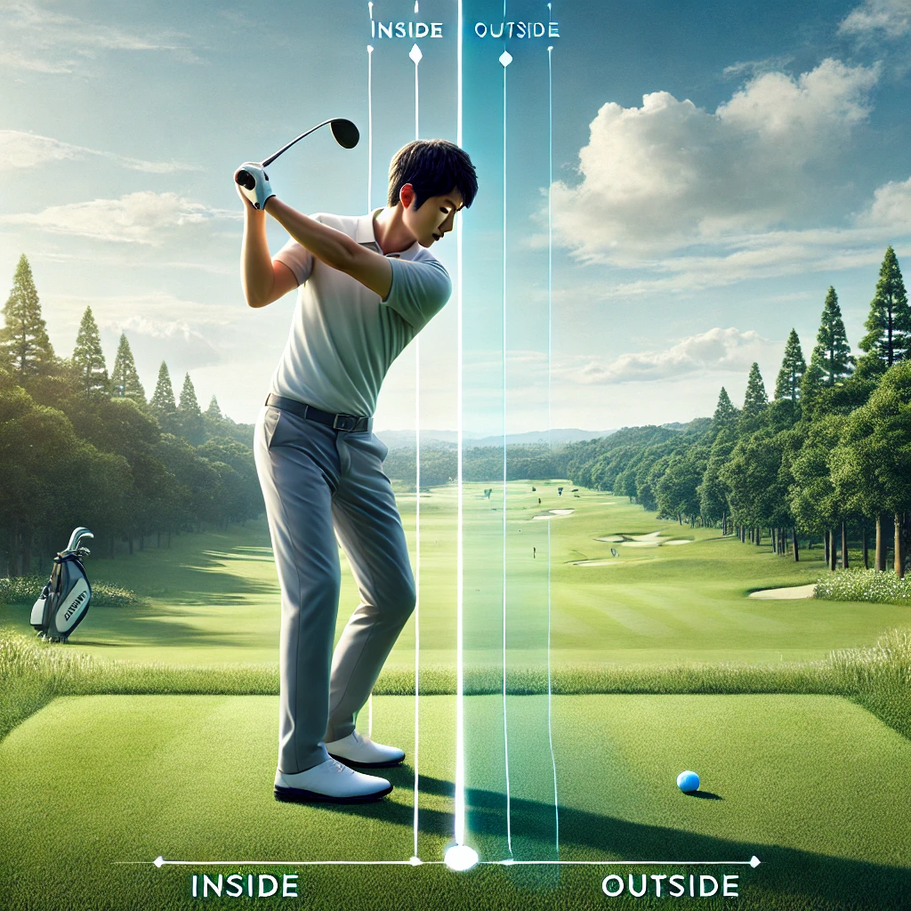 -A-photo-realistic-image-of-a-Japanese-golfer-demonstrating-the-inside-and-outside-swing-path-differences.-The-golfer-is-on-a-well-maintained-golf-cour.webp