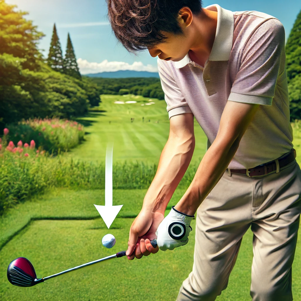 A-Japanese-golfer-during-a-downswing-in-a-sunny-outdoor-golf-course.-The-golfers-hand-positioning-shows-the-wrists-losing-their-angle-cock-right-be.webp