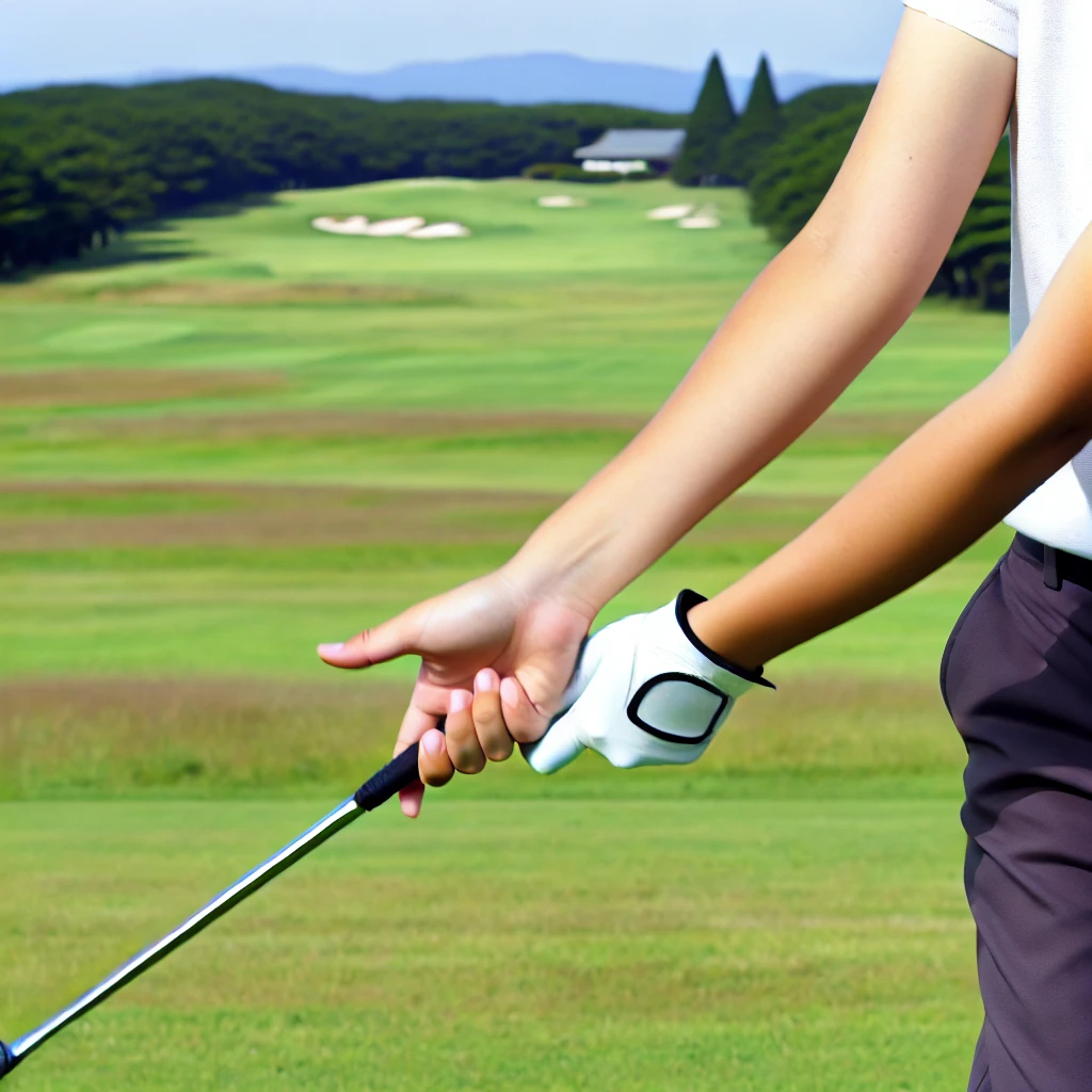 A-Japanese-golfer-mid-swing-on-a-golf-course-showing-proper-wrist-rotation.-The-golfers-wrists-are-naturally-turning-through-the-swing-demonstratin.webp